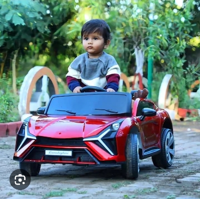 Picture of Kids Electric BMW Style Ride-On Car with Remote Control, Rechargeable Battery, Mic, Bluetooth Music, LED Lights, Music & Safety Seat – Luxury Children Toy Car