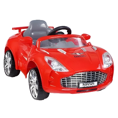 Picture of Kids Electric Ferrari Style Ride-On Car with Remote Control, Rechargeable Battery, LED Lights, Music & Safety Seat – Luxury Children Toy Car