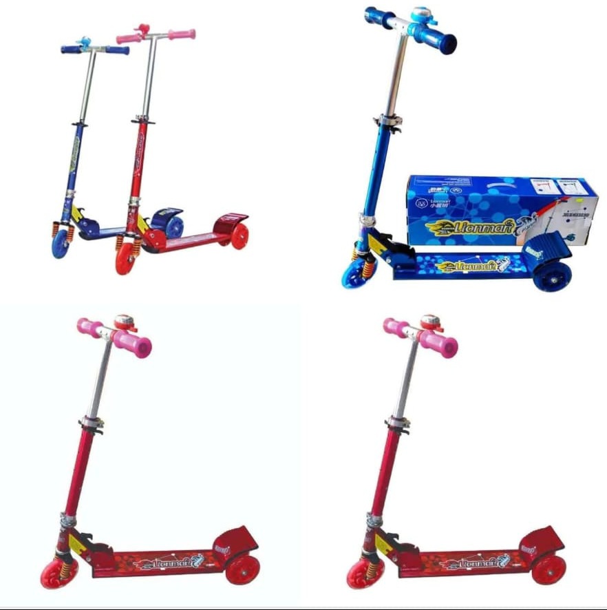 Picture of Lionman Lighting Wheel Kick Scooter for Kids – Adjustable Handlebar, LED Light Wheels, Anti-Slip Deck, Durable Frame, Outdoor & Indoor Children Ride