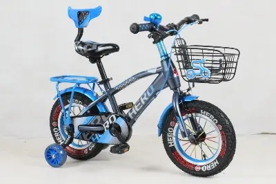 Picture of 16 Inch Boys Bicycle with Back Seat Carrier, Front Basket, Full Wheel Mudguard & Chain Protector – Durable & Safe City Cycle for Kids and Teenagers