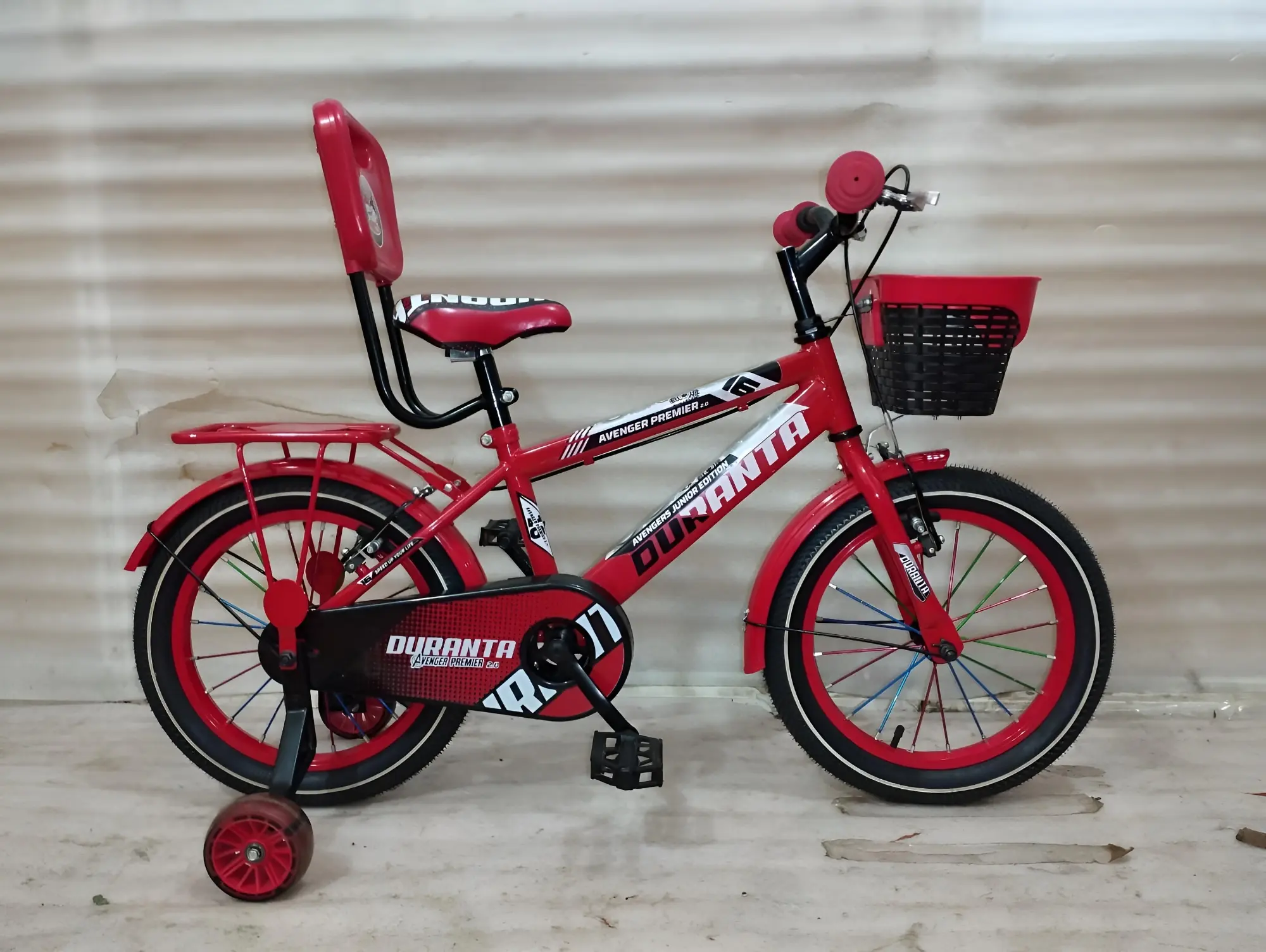 Picture of 16 Inch Boys Bicycle with Back Seat Carrier, Front Basket, Full Wheel Mudguard & Chain Protector – Durable & Safe City Cycle for Kids and Teenagers