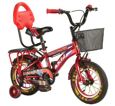 Picture of 12 Inch Boys Bicycle with Back Seat Carrier, Front Basket, Full Wheel Mudguard & Chain Protector – Durable & Safe City Cycle for Kids and Teenagers