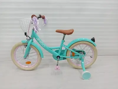 Picture of 16 Inch Ladies / Girls Bicycle with Back Seat Carrier, Front Basket, Full Wheel Mudguard & Chain Protector – Stylish & Safe Female Cycle