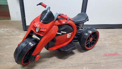 Picture of Walton Large Excel Electric Bike with Foot Pickup Double Motor Weight capacity 70 kg & Bluetooth Music Control Red & Yellow  Cash On Delivery Available