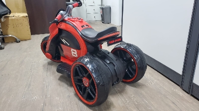 Picture of Walton Large Excel Electric Bike with Foot Pickup Double Motor Weight capacity 70 kg & Bluetooth Music Control Red & Yellow  Cash On Delivery Available