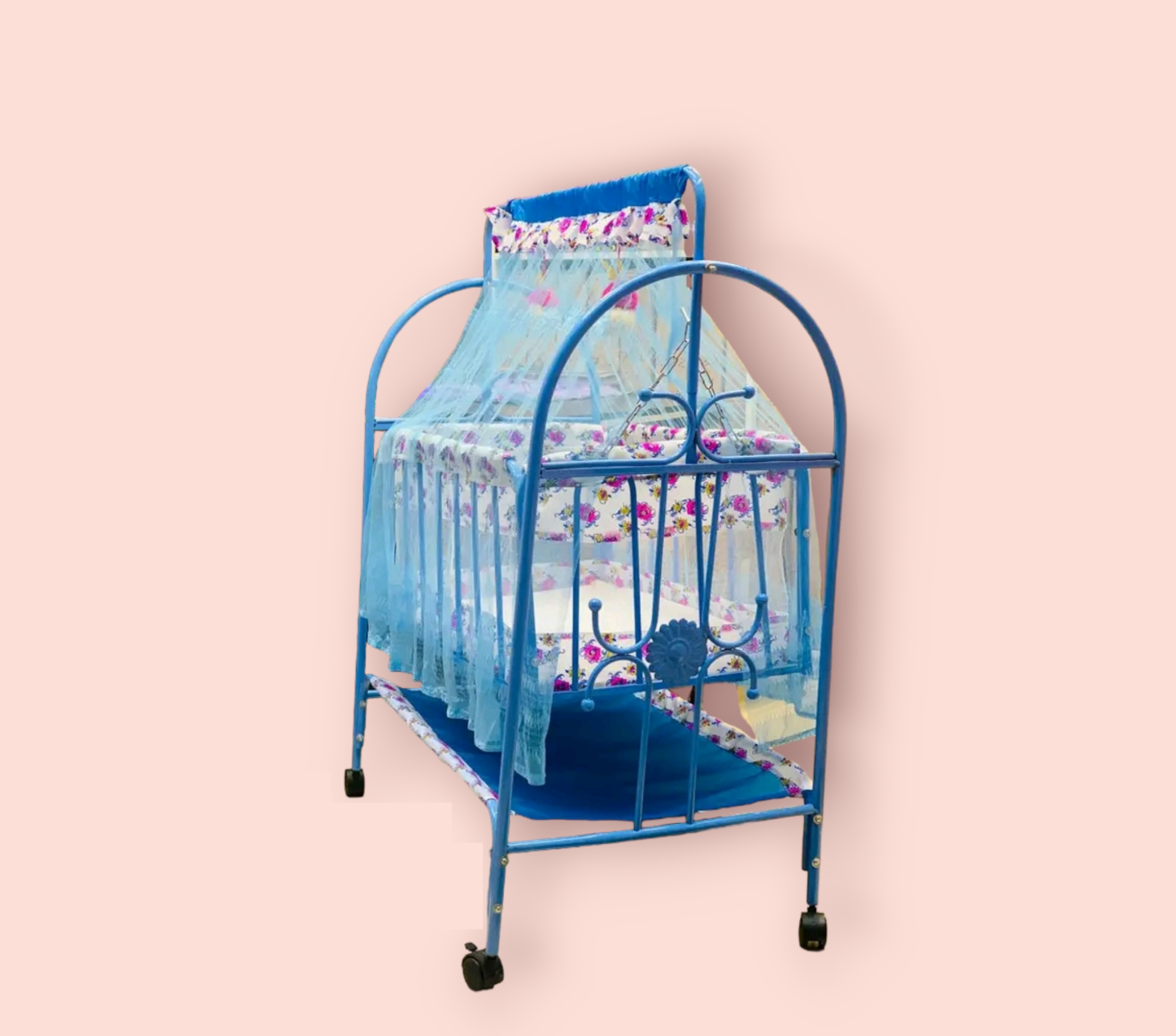 Picture of Dolna Bed For New Born Baby A Cozy Nest Cradle model no MS-1125 dolna bed with mosquito net Bacchader Dolna Baby Dolna