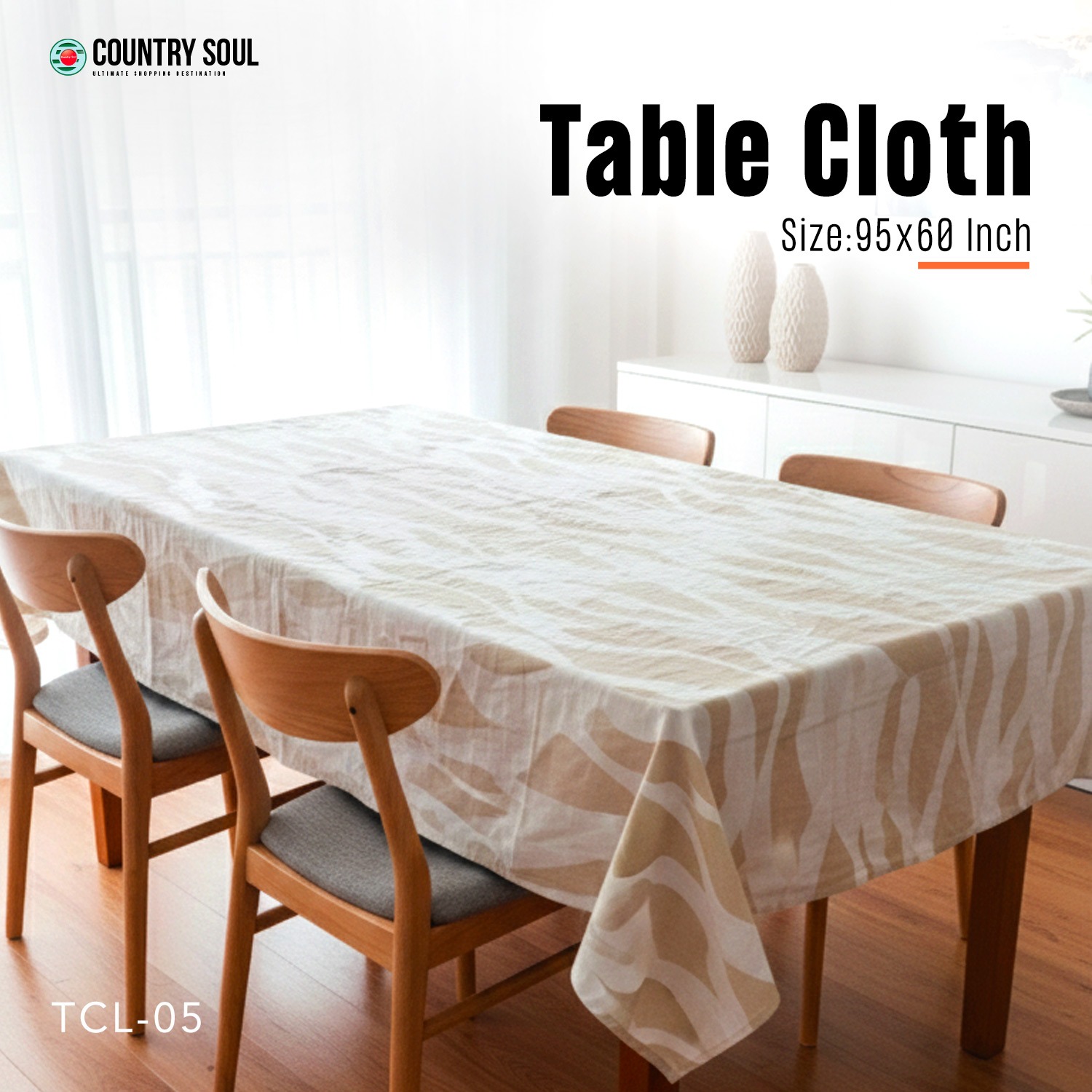 Picture of Country Soul Checkered Table Cloth – 95x55 Inch -1 PCS