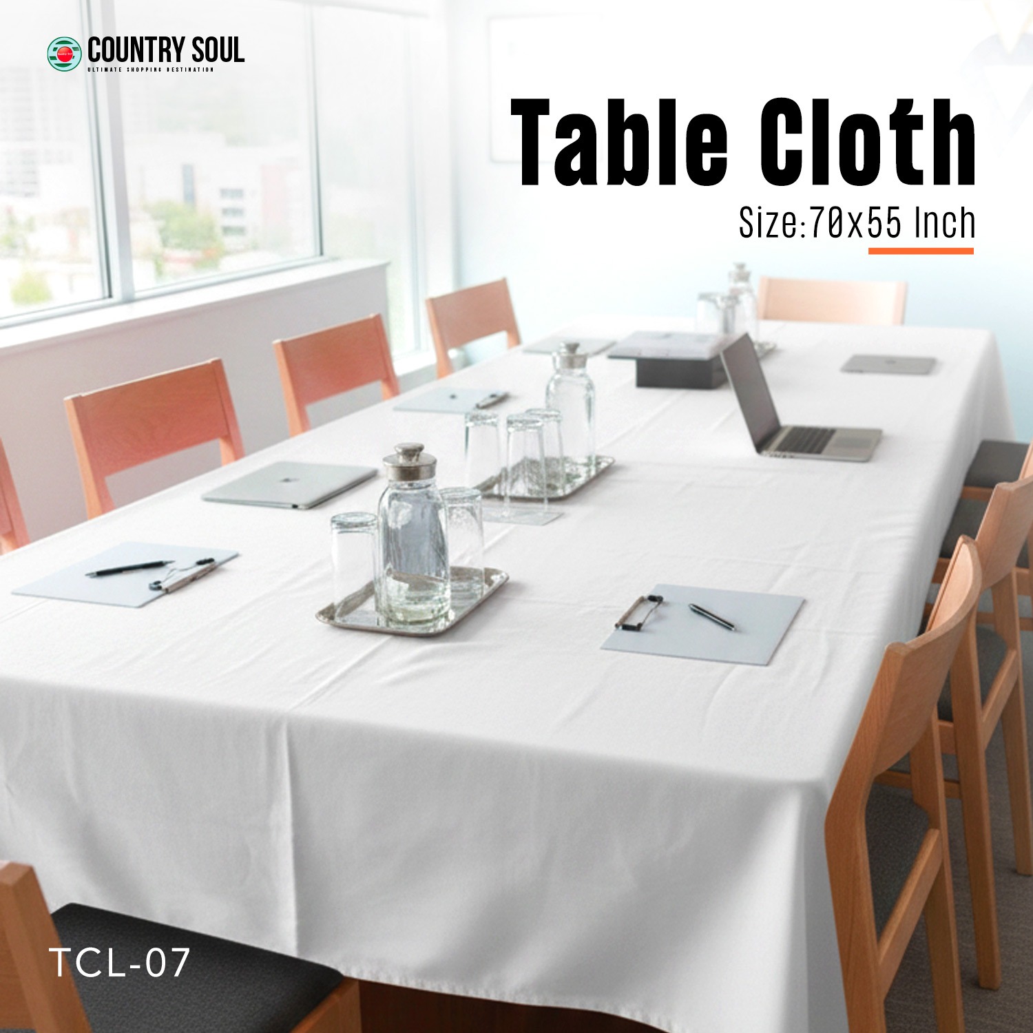 Picture of Country Soul Checkered Table Cloth – 95x55 Inch -1 PCS