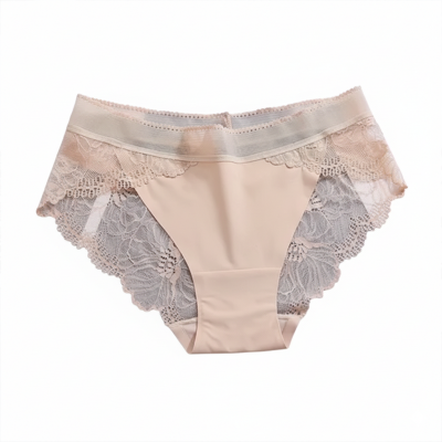 Picture of Women&#39;s Sexy Lace Panties Mid Waist Ice Silk Underwear Plus Size