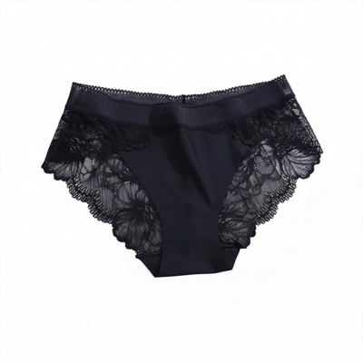 Picture of Women&#39;s Sexy Lace Panties Mid Waist Ice Silk Underwear Plus Size