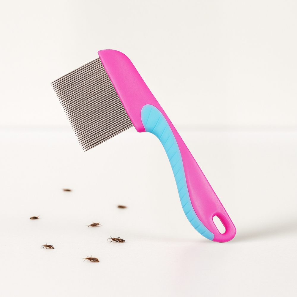 Picture of Long Non slip Handle Short Stainless Steel Hair Lice(1pcs)