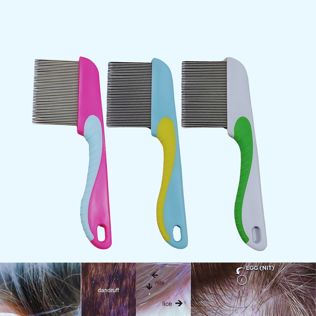 Picture of Long Non slip Handle Short Stainless Steel Hair Lice(1pcs)