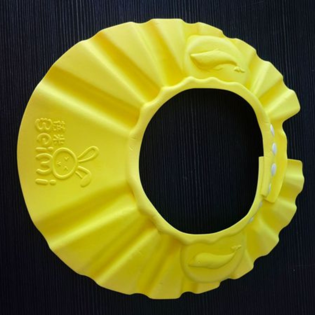 Picture of beimi baby shower hat cap with Ear Protection Bath Caps Adjustable Soft Shampoo Bathing Hat Cap for Kids Toddle