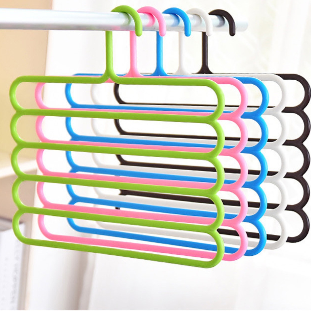 Picture of Five -layer drying rack hanger Multi -layer silk scarf 5 -layer pants rack wardrobe hanging pants hanger scarf tie hanging rack(3pcs)
