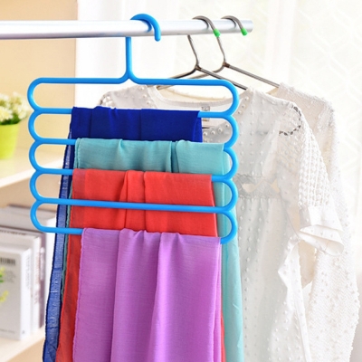 Picture of Five -layer drying rack hanger Multi -layer silk scarf 5 -layer pants rack wardrobe hanging pants hanger scarf tie hanging rack(3pcs)