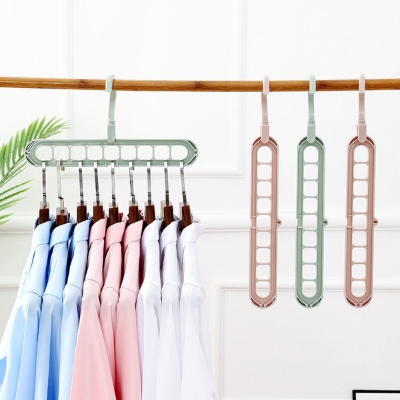 Picture of Fast Multifunctional nine -hole folding clothing hanger (3pcs)