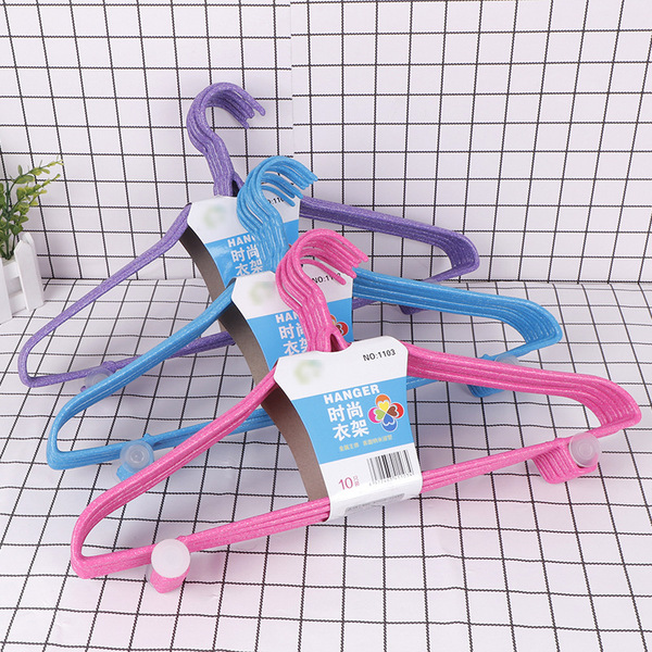 Picture of Multi -color Immersion high quality material household daily and wardrobe clothes hanger(10pcs)
