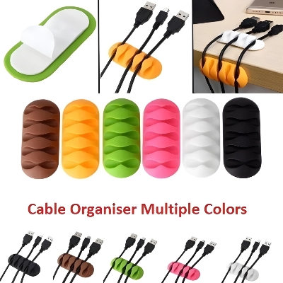 Picture of fast desktop or mobaile Cable Clip Self Adhesive Cable Clamp Multiple Cable Management Tool For Home & Officee