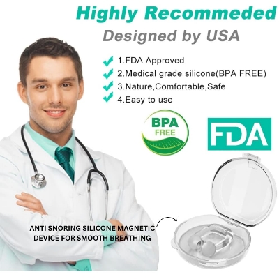 Picture of Anti snoring silicone magnetic device for smooth breathing
