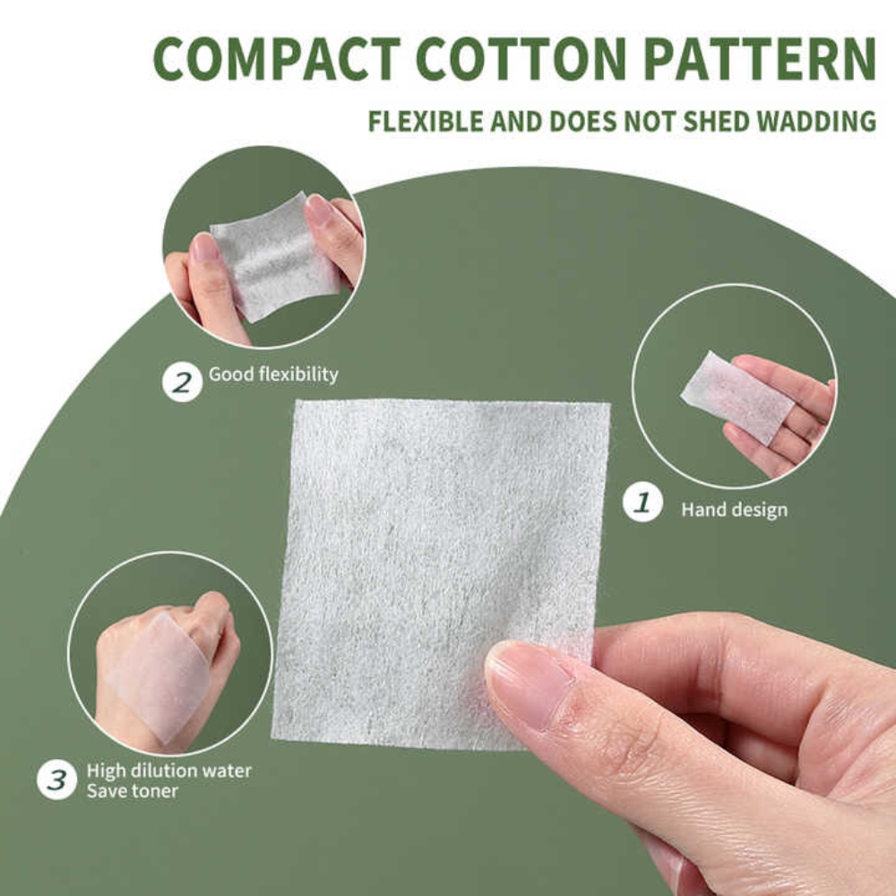 Picture of Lameila portable disposable non-woven cotton pads deep clean makeup remover pads(500pcs)