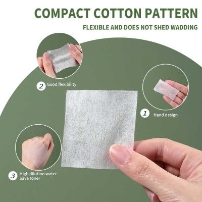 Picture of Lameila portable disposable non-woven cotton pads deep clean makeup remover pads(500pcs)