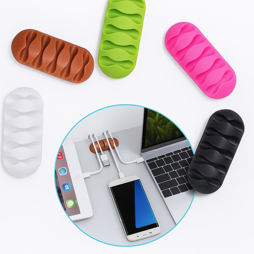 Picture of Cable Clips self Management Holder Tidy Cord Wire Line Organizer Lead Adhesive Clamp(1pcs)