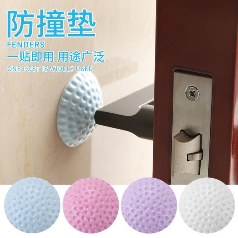 Picture of Soft silicone rubber door and wall protection guard safety adhesive pad(1pcs mix color)