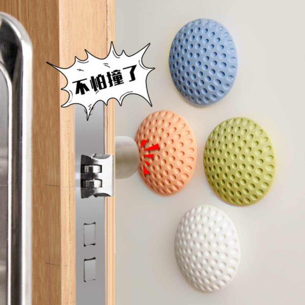 Picture of Soft silicone rubber door and wall protection guard safety adhesive pad(1pcs mix color)