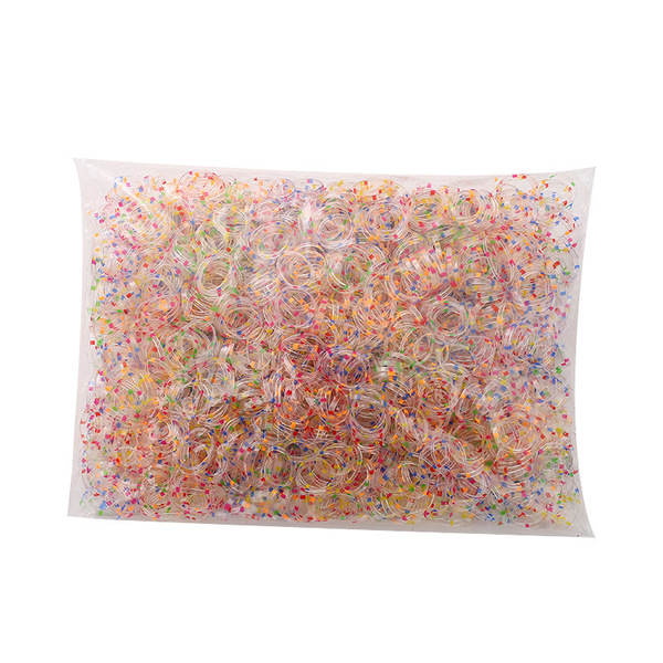 Picture of Super elastic disposable rubber band for girls to tie their hair without damaging the hair Small children's hair rope baby colored rubber band