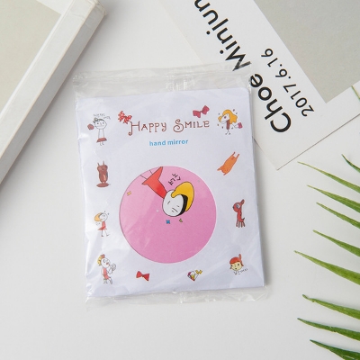 Picture of Gift cartoon small mirror mini portable pocket bag small mirror tinplate small round mirror