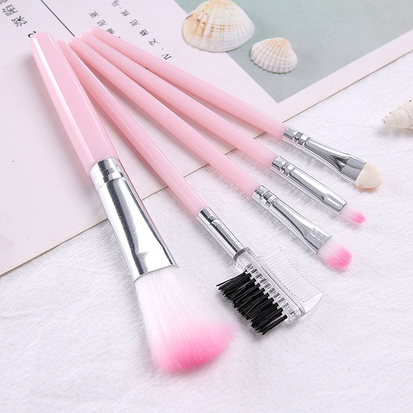 Picture of 5 piece brush set makeup brush eyeshadow brush eyebrow brush makeup tool set