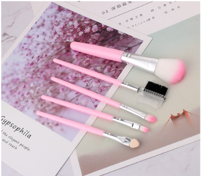 Picture of 5 piece brush set makeup brush eyeshadow brush eyebrow brush makeup tool set