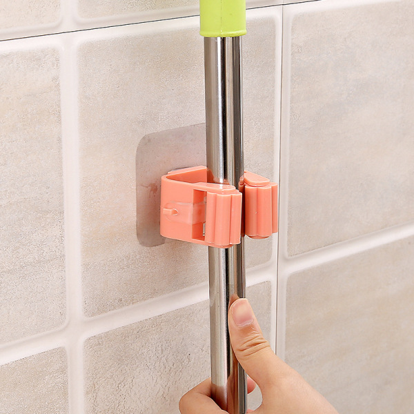 Picture of Traceless mop clip, punch-free broom clip, wall-mounted card holder, traceless bathroom wall-mounted storage rack(1pcs)