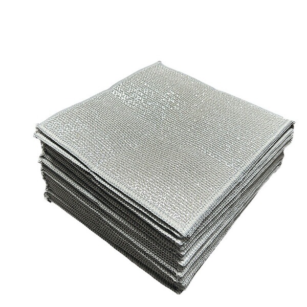 Picture of "singel Silver wire dishwashing cloths, non-stick oil cleaners, steel wire rags, dish and kitchen cleaning towels"(1pcs)