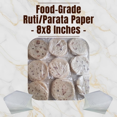 Picture of "Food-Grade Ruti/Parata Paper - 8x8 Inches, 200 pcs"