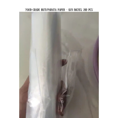 Picture of "Food-Grade Ruti/Parata Paper - 8x8 Inches, 200 pcs"