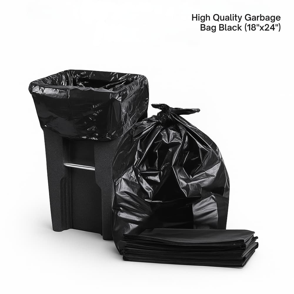 Picture of High Quality Garbage Bag Black (18"X24") /Trash Bag/Waste Bag (25pcs)