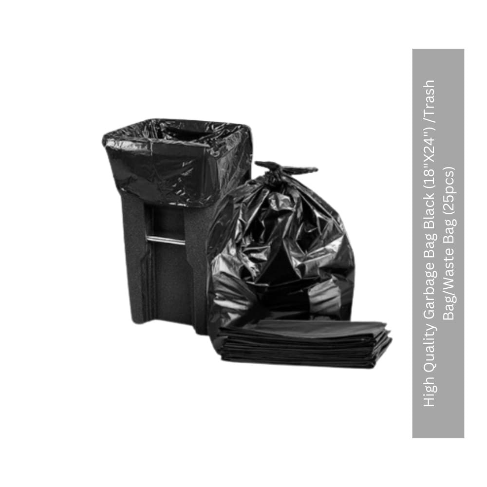 Picture of High Quality Garbage Bag Black (18"X24") /Trash Bag/Waste Bag (25pcs)
