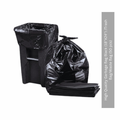 Picture of High Quality Garbage Bag Black (18"X24") /Trash Bag/Waste Bag (50pcs)