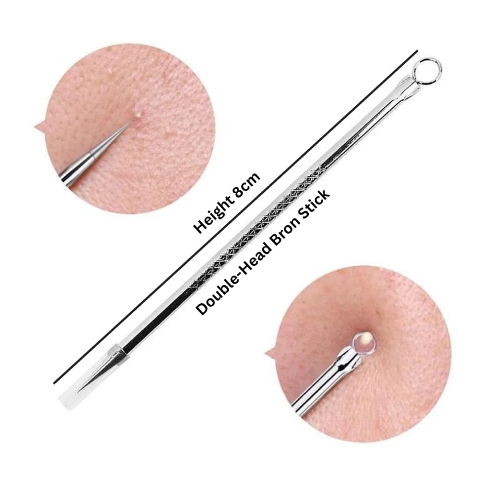 Picture of Stainless Steel Double-Head Bron Stick Acne Needle Blackhead Remover Tool Pimple Spot Extractor