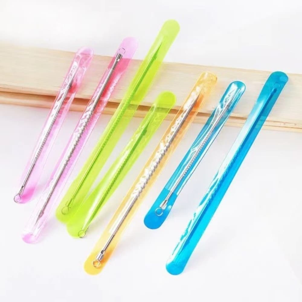 Picture of Stainless Steel Double-Head Bron Stick Acne Needle Blackhead Remover Tool Pimple Spot Extractor