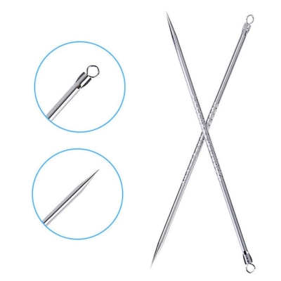 Picture of Stainless Steel Double-Head Bron Stick Acne Needle Blackhead Remover Tool Pimple Spot Extractor