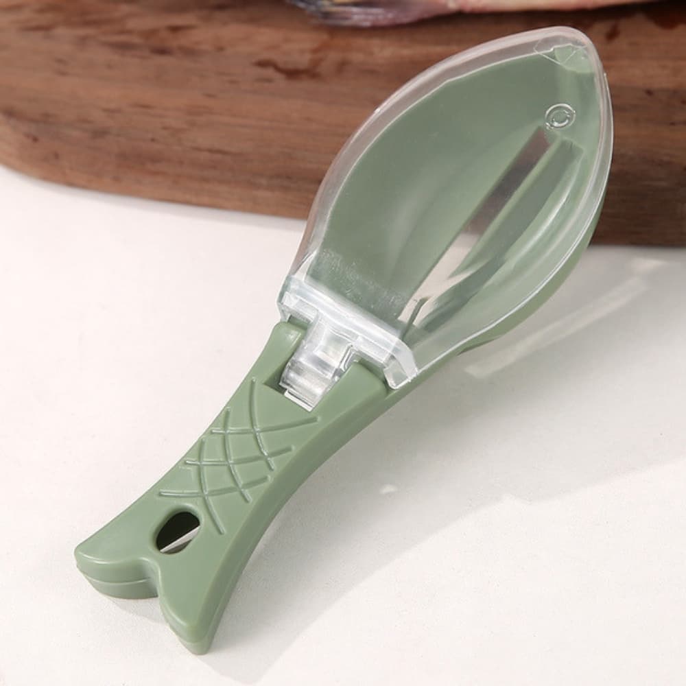 Picture of Fish Scale Scraper with Cover - Safe, Manual, and Hand-Protective Tool