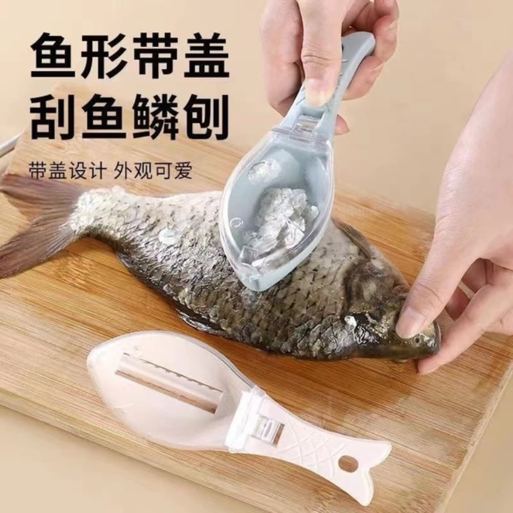 Picture of Fish Scale Scraper with Cover - Safe, Manual, and Hand-Protective Tool