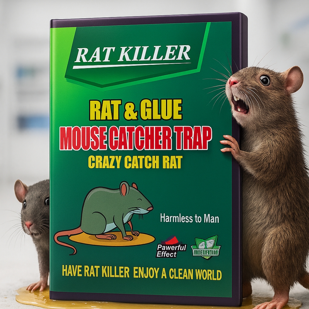 Picture of Rat and Glue Mouse Catcher Trap Rat Killer Crazy Catch Rat (3pcs)