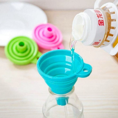 Picture of Food-Grade Silicone Foldable Mini Funnel - Kitchen Tool for Oil & Liquid Dispensing