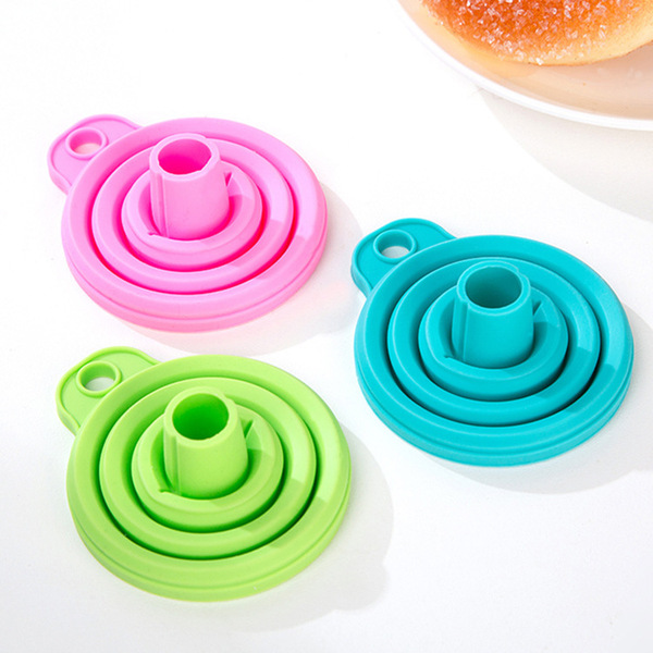 Picture of Food-Grade Silicone Foldable Mini Funnel - Kitchen Tool for Oil & Liquid Dispensing