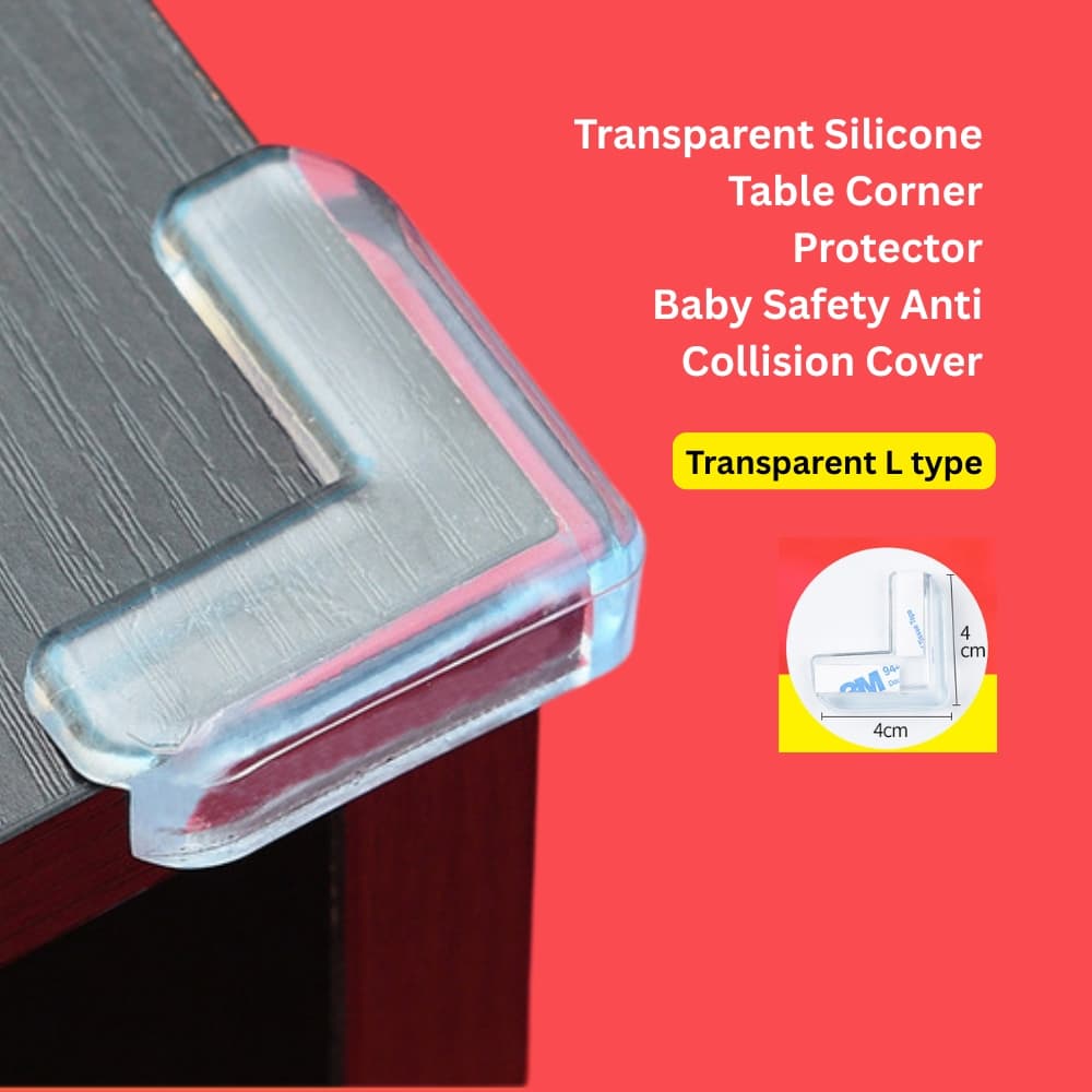 Picture of Transparent Silicone Table Corner Protector Baby Safety Anti Collision Cover ( L type ) 1pcs