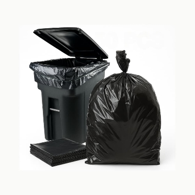 Picture of Black Garbage Poly Trash Bag (30" X 20") – 25PCS