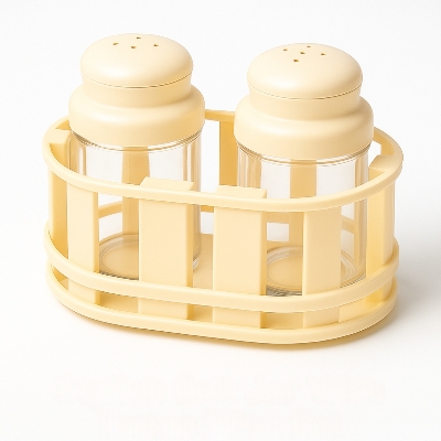 Picture of Stylish Salt Jar With Fence 2Pcs Set (Multicolor)